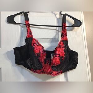 Secret Treasures Black Embroidered Bra